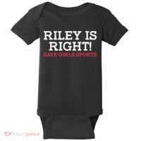 Riley Is Right | I Stand With Riley Gaines Baby Bodysuit thumb 0