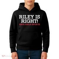 Riley Is Right | I Stand With Riley Gaines Kids Hoodie thumb 4