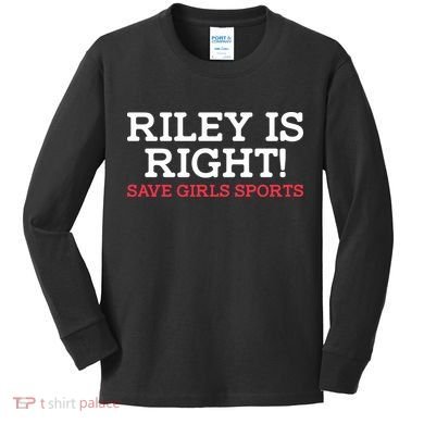 Riley Is Right | I Stand With Riley Gaines Kids Long Sleeve Shirt