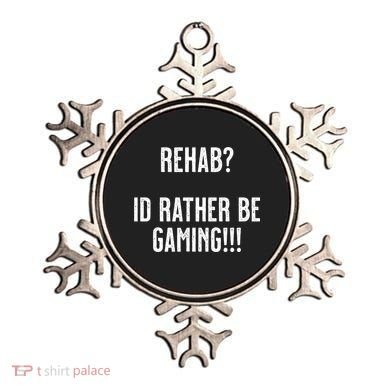 Rehab I'd Rather Be Gaming Ornament