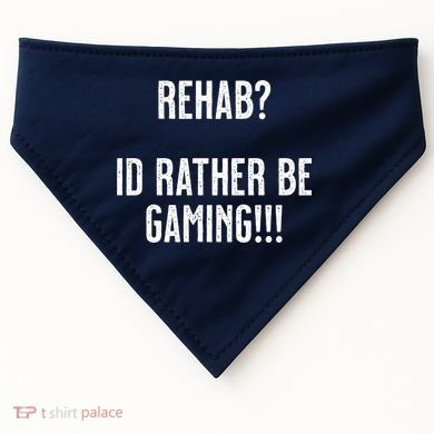 Rehab I'd Rather Be Gaming USA-Made Doggie Bandana