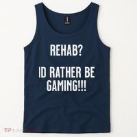 Rehab I'd Rather Be Gaming Tank Top thumb 2