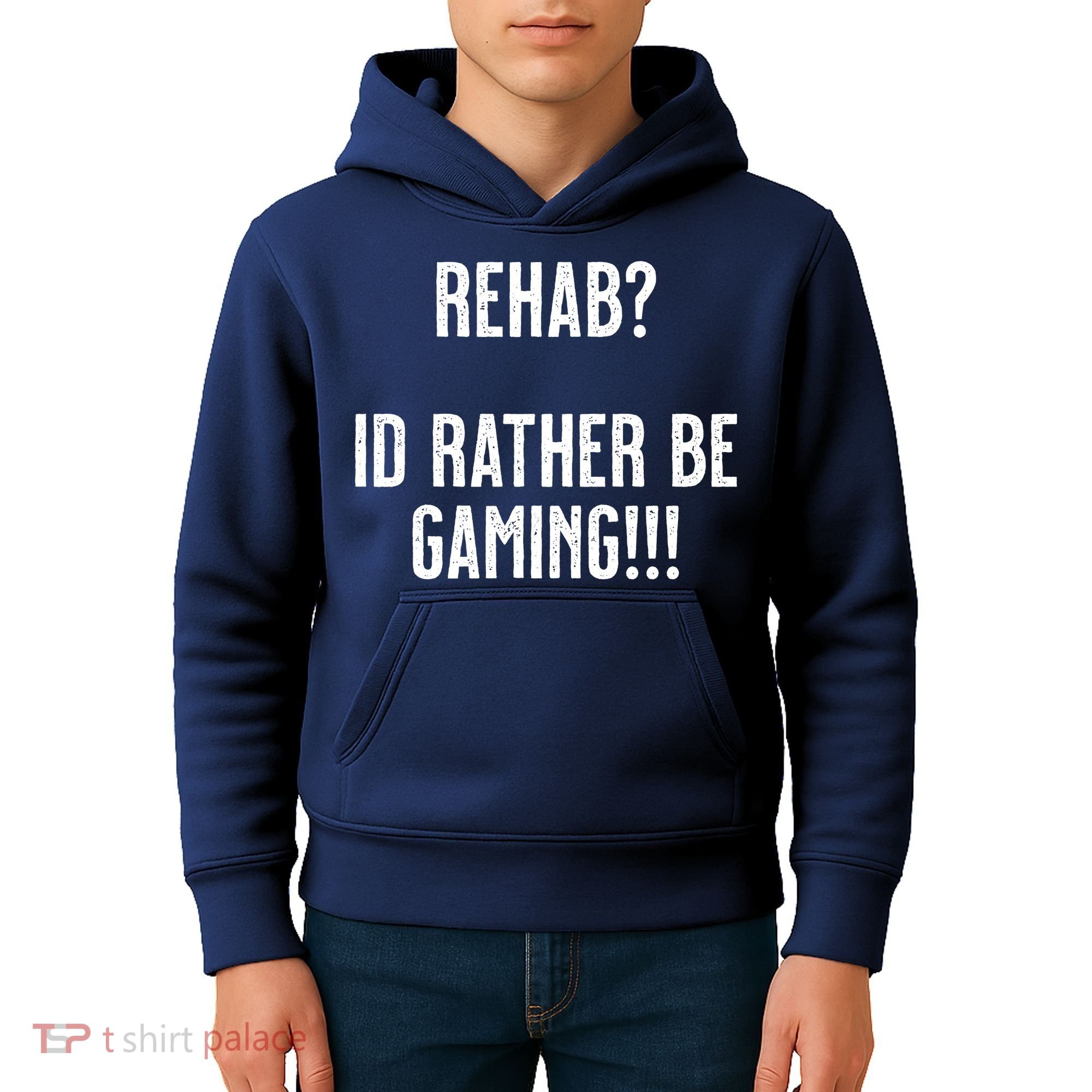 Rehab I'd Rather Be Gaming Kids Hoodie