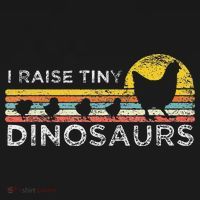 Retro I Raise Tiny Dinosaurs Chicken - Vintage Farmer T-Shirt thumb 7