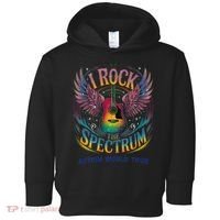 Rockstar I ROCK THE SPECTRUM Autism Awareness Support Toddler Hoodie thumb 0