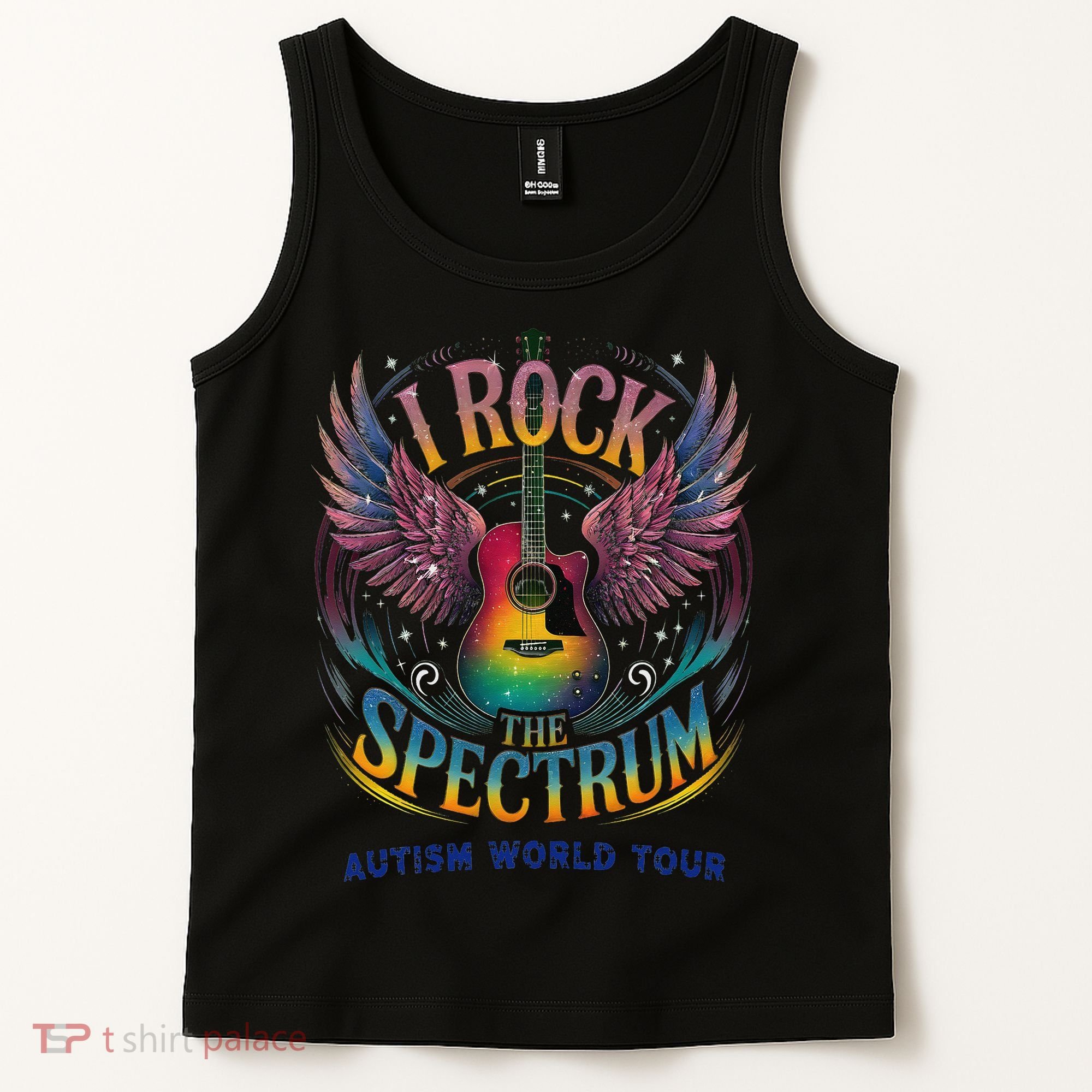 Rockstar I ROCK THE SPECTRUM Autism Awareness Support Tank Top
