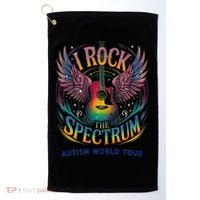 Rockstar I ROCK THE SPECTRUM Autism Awareness Support Golf Towel thumb 0