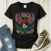 Rockstar I ROCK THE SPECTRUM Autism Awareness Support Women's T-Shirt thumb 3
