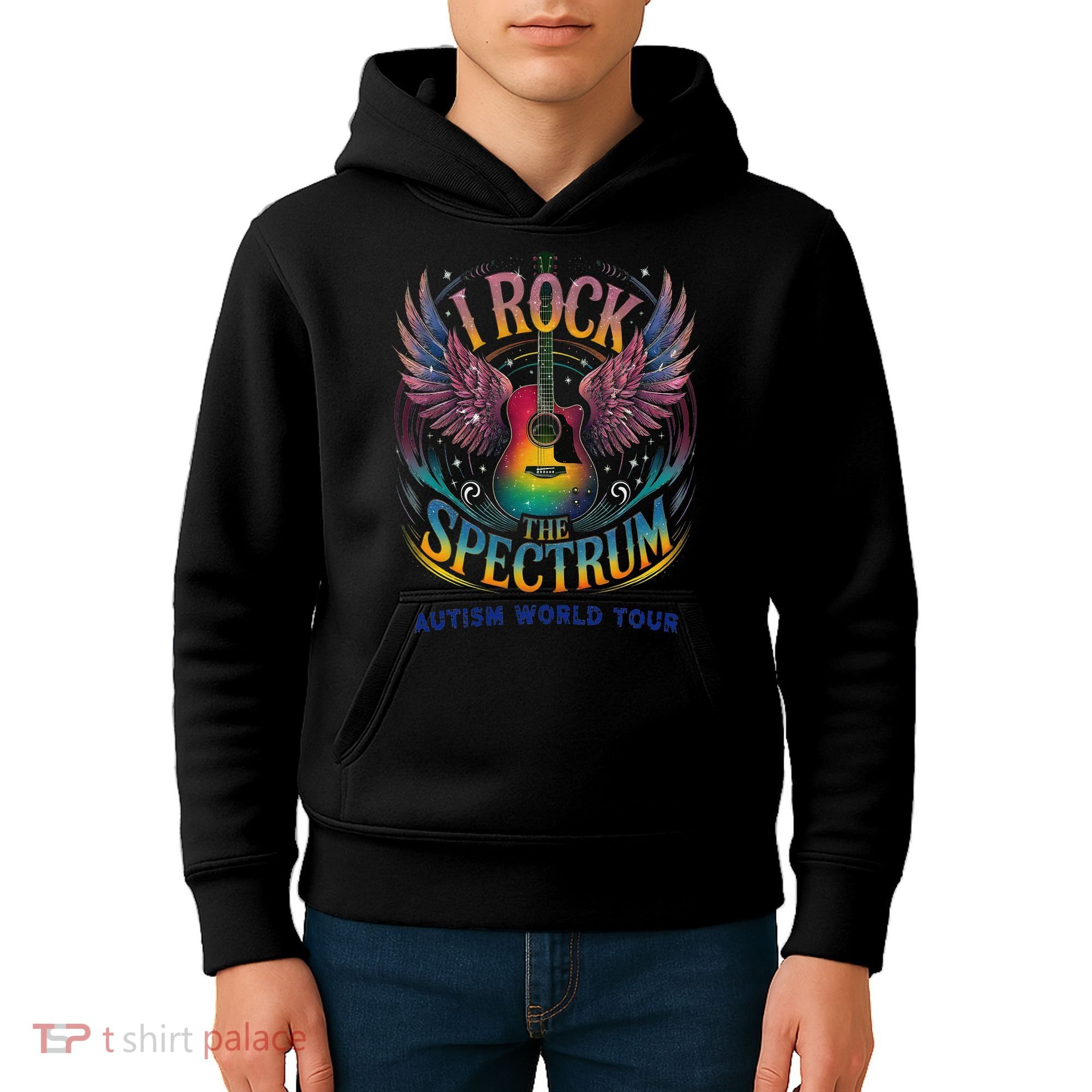 Rockstar I ROCK THE SPECTRUM Autism Awareness Support Kids Hoodie