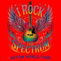 Rockstar I ROCK THE SPECTRUM Autism Awareness Support Santa Hat thumb 1