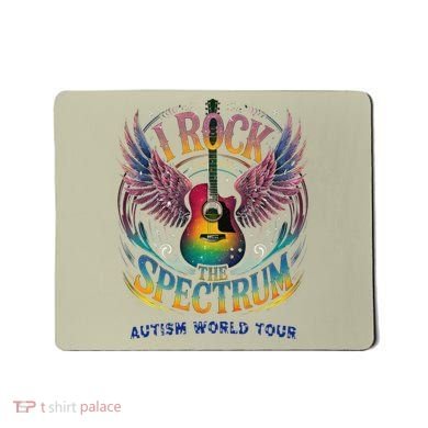 Rockstar I ROCK THE SPECTRUM Autism Awareness Support Mousepad