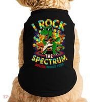 Rockstar I ROCK THE SPECTRUM Autism Awareness Mom Dad Doggie Tank thumb 0