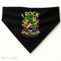 Rockstar I ROCK THE SPECTRUM Autism Awareness Mom Dad USA-Made Doggie Bandana thumb 0