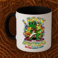 Rockstar I ROCK THE SPECTRUM Autism Awareness Mom Dad Coffee Mug thumb 2