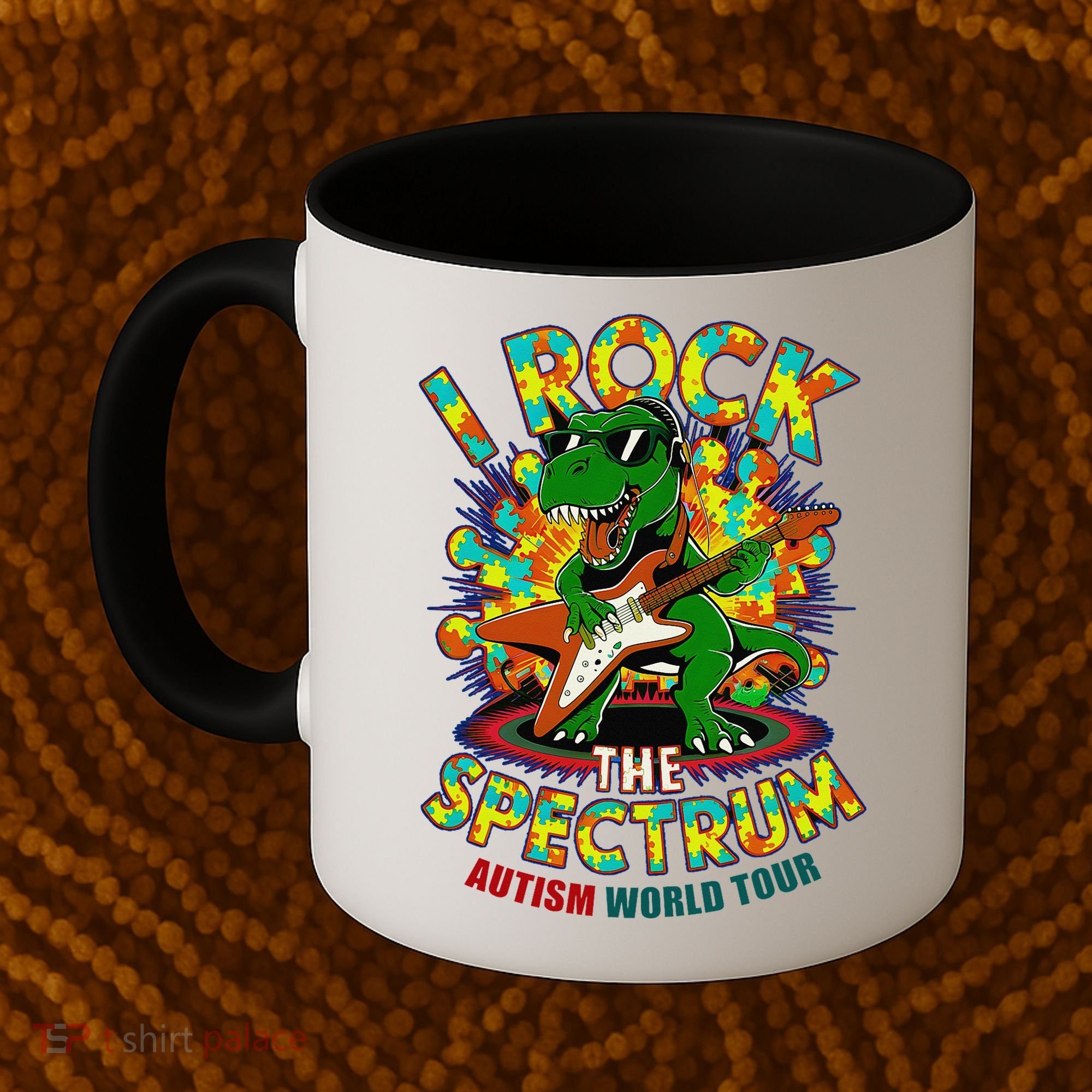 Rockstar I ROCK THE SPECTRUM Autism Awareness Mom Dad Coffee Mug