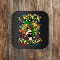 Rockstar I ROCK THE SPECTRUM Autism Awareness Mom Dad Coaster thumb 0