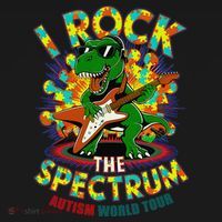 Rockstar I ROCK THE SPECTRUM Autism Awareness Mom Dad Coaster thumb 2