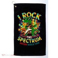 Rockstar I ROCK THE SPECTRUM Autism Awareness Mom Dad Golf Towel thumb 0