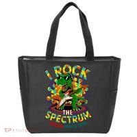 Rockstar I ROCK THE SPECTRUM Autism Awareness Mom Dad Tote Bag thumb 0