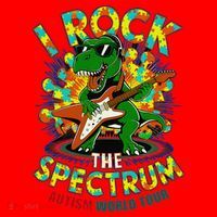 Rockstar I ROCK THE SPECTRUM Autism Awareness Mom Dad Santa Hat thumb 1