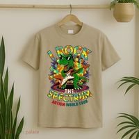 Rockstar I ROCK THE SPECTRUM Autism Awareness Mom Dad T-Shirt thumb 2