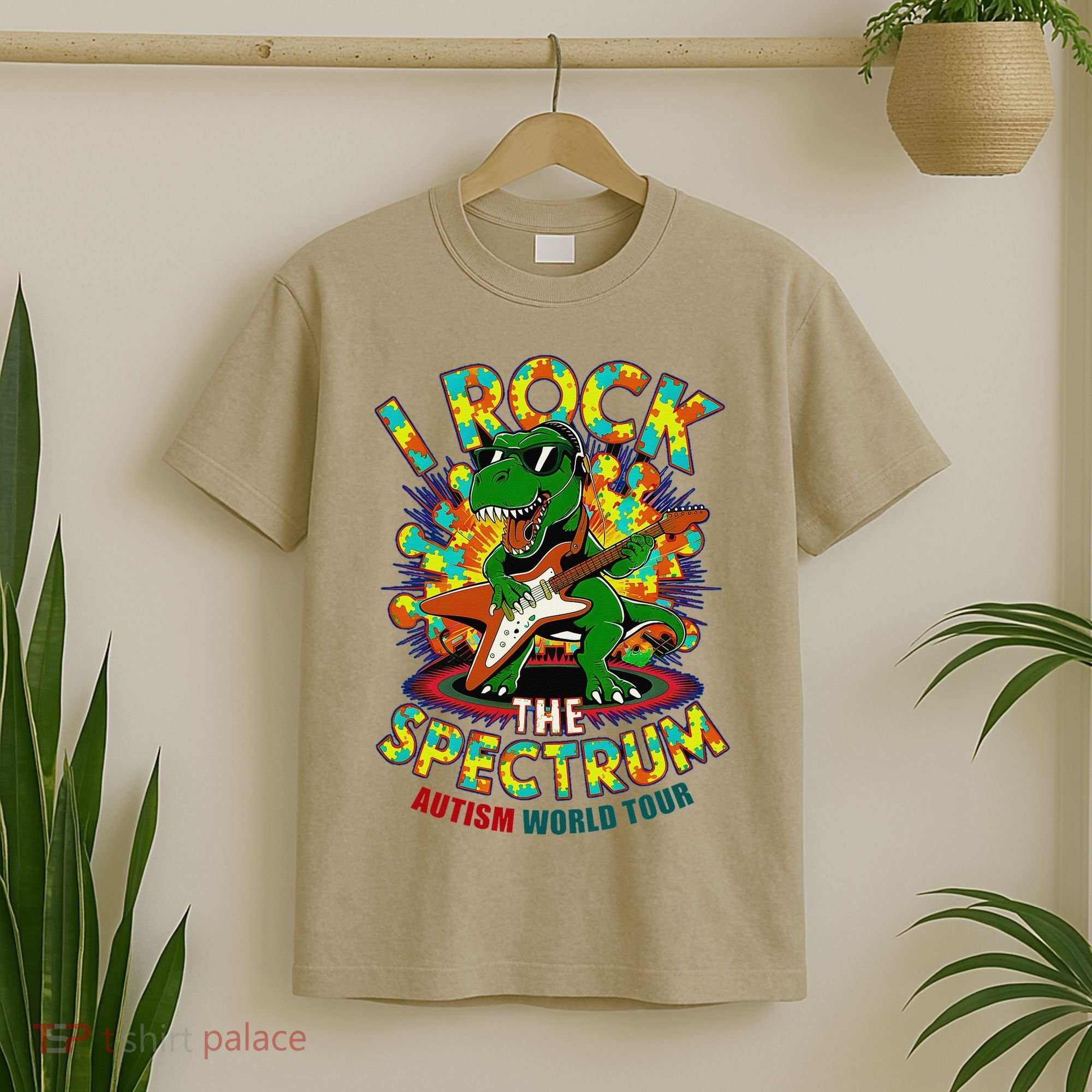 Rockstar I ROCK THE SPECTRUM Autism Awareness Mom Dad T-Shirt