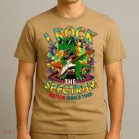 Rockstar I ROCK THE SPECTRUM Autism Awareness Mom Dad T-Shirt thumb 3