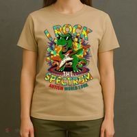 Rockstar I ROCK THE SPECTRUM Autism Awareness Mom Dad T-Shirt thumb 4