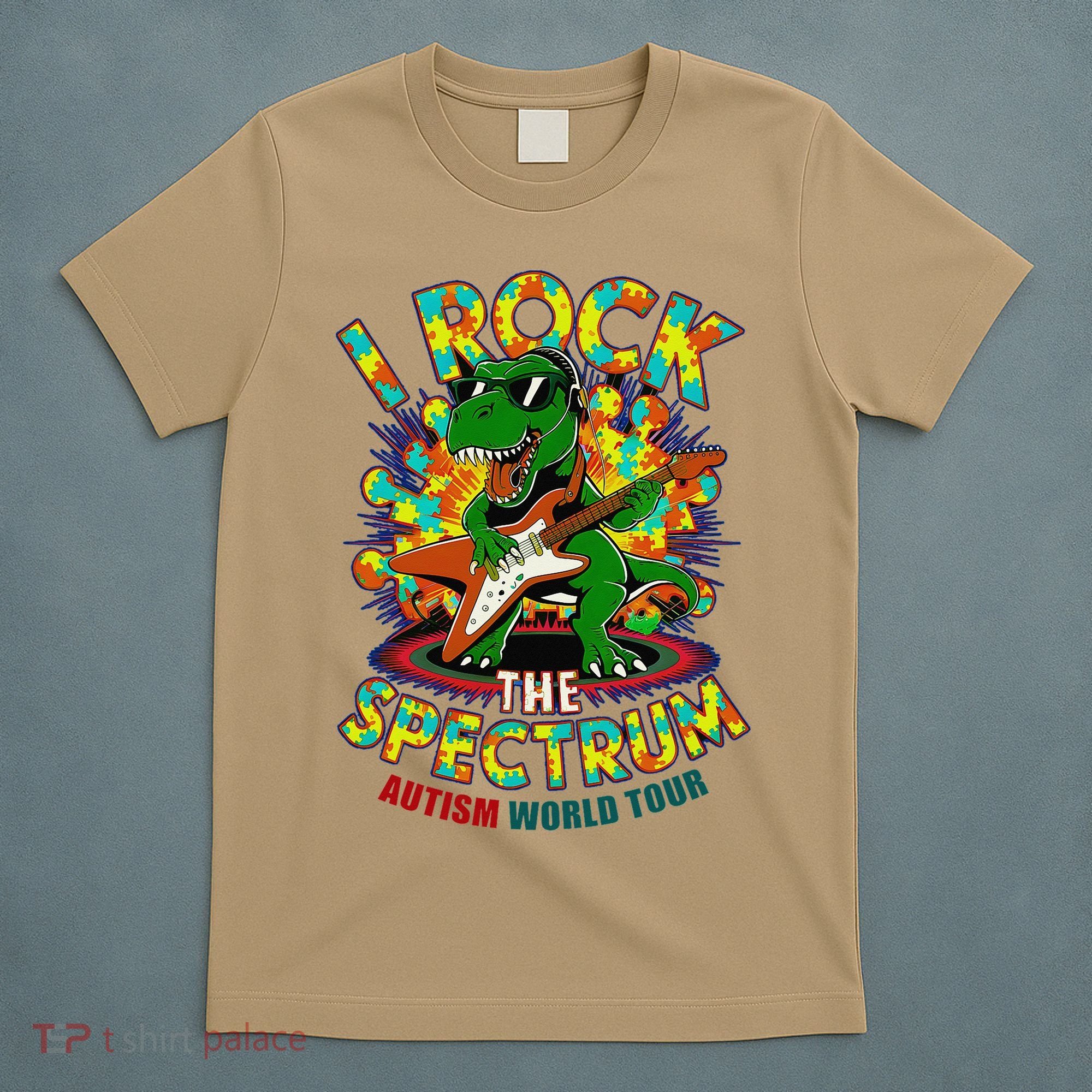 Rockstar I ROCK THE SPECTRUM Autism Awareness Mom Dad T-Shirt