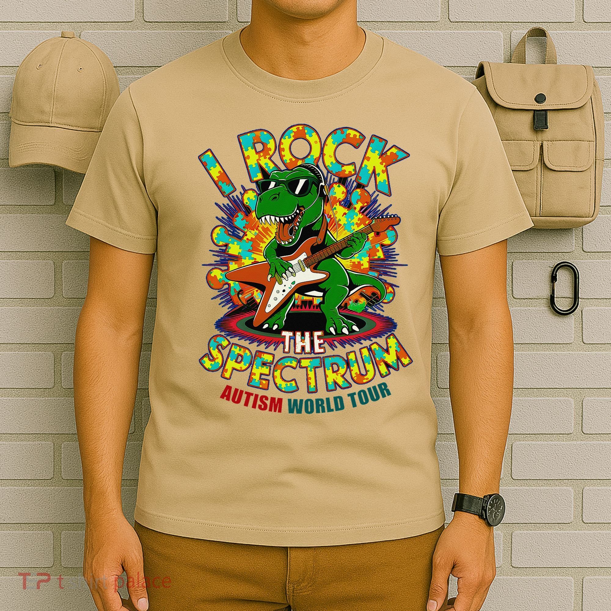 Rockstar I ROCK THE SPECTRUM Autism Awareness Mom Dad T-Shirt