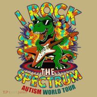 Rockstar I ROCK THE SPECTRUM Autism Awareness Mom Dad T-Shirt thumb 7