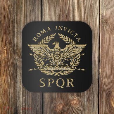 Roma Invicta Spqr Roman Eagle Distressed Coaster