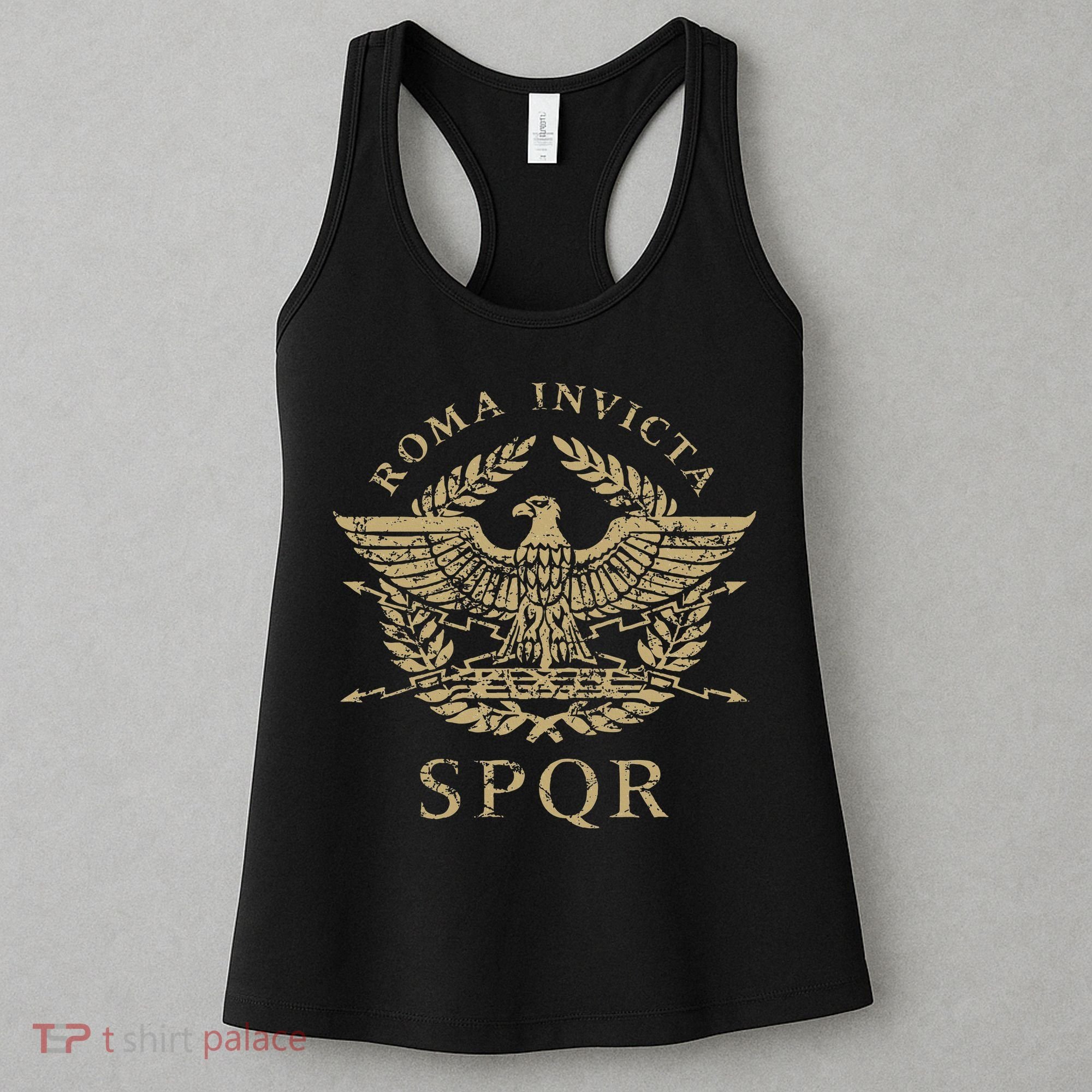 Roma Invicta Spqr Roman Eagle Distressed Women's Tank Top