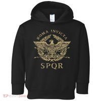 Roma Invicta Spqr Roman Eagle Distressed Toddler Hoodie thumb 0