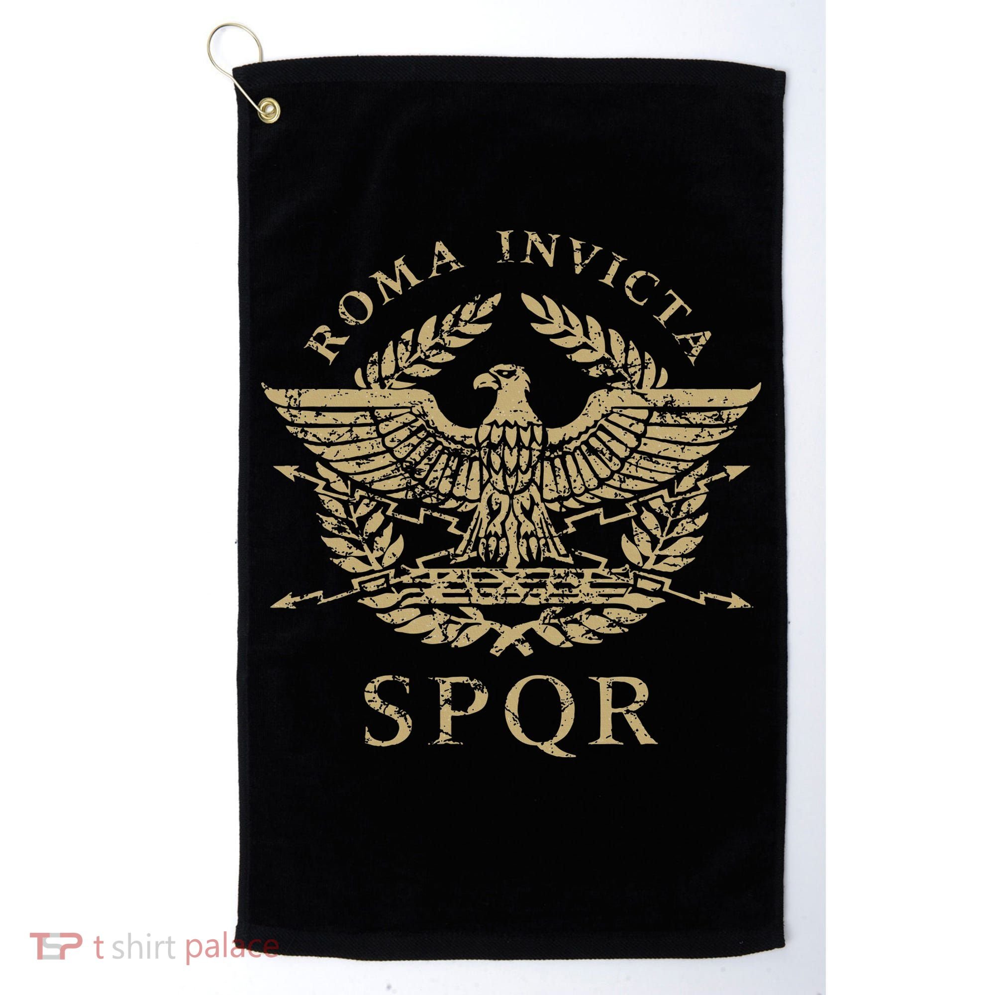 Roma Invicta Spqr Roman Eagle Distressed Golf Towel