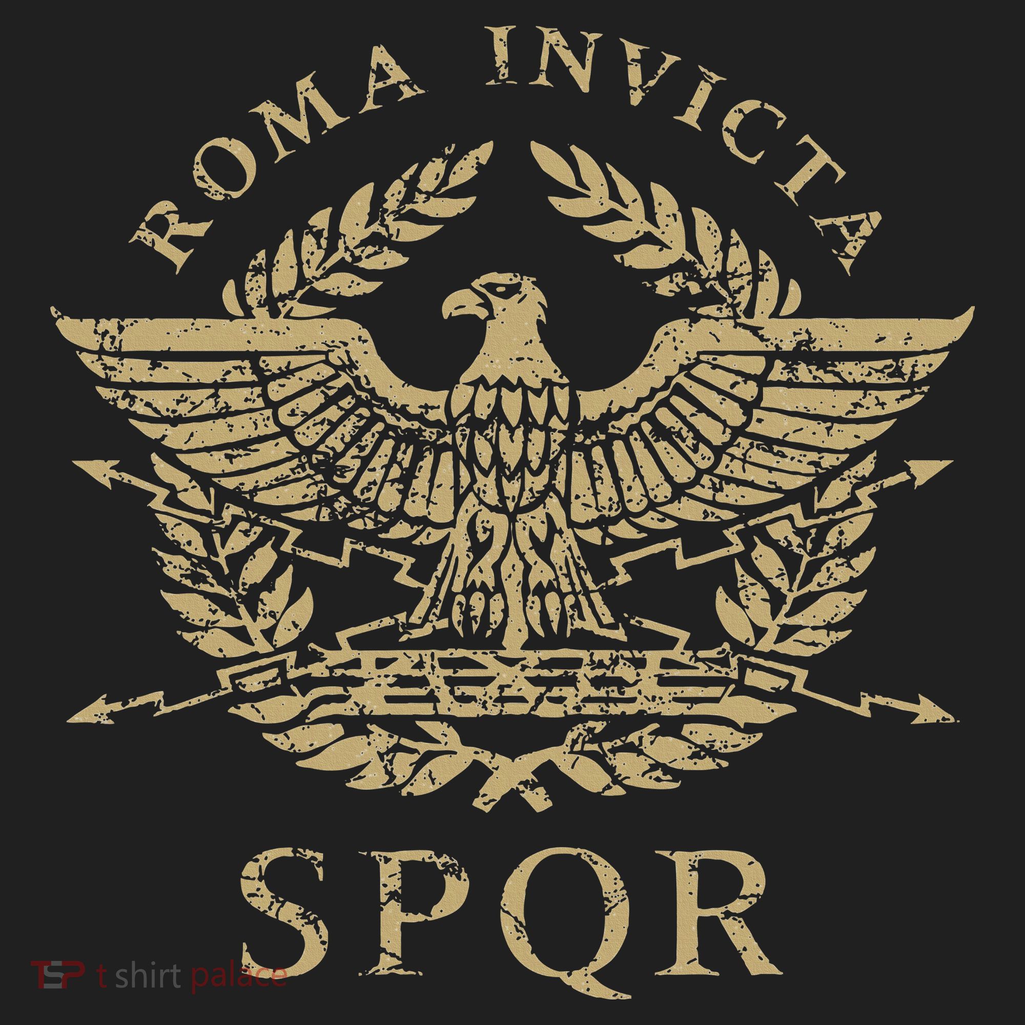 Roma Invicta Spqr Roman Eagle Distressed Golf Towel