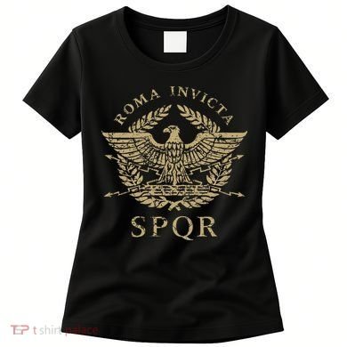 Roma Invicta Spqr Roman Eagle Distressed Women's T-Shirt