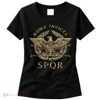 Roma Invicta Spqr Roman Eagle Distressed Women's T-Shirt thumb 0