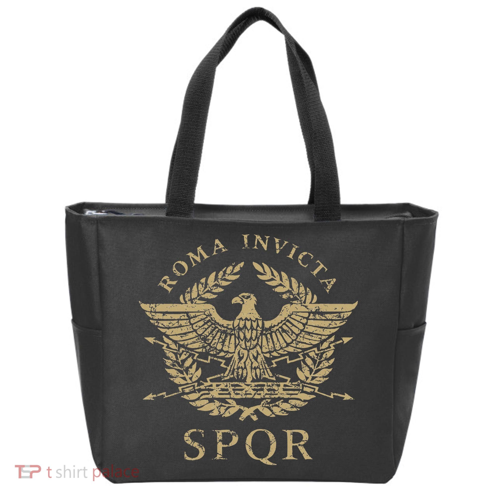 Roma Invicta Spqr Roman Eagle Distressed Tote Bag