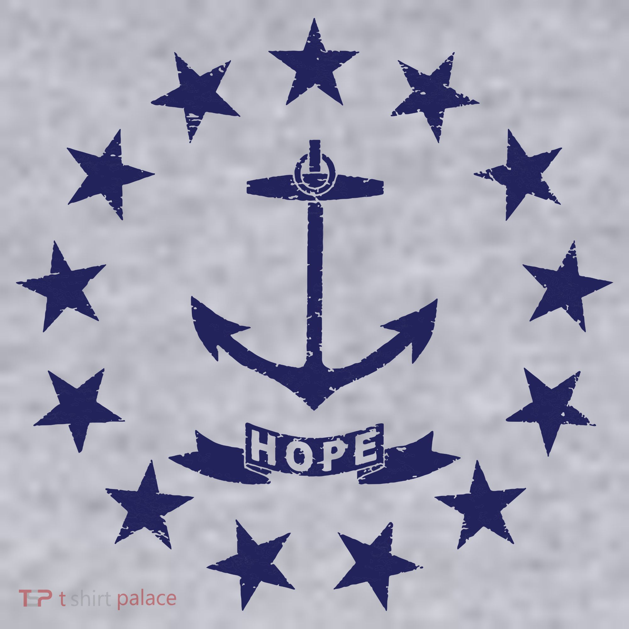 Rhode Island State Flag Distressed Blue Providence Rhode Women's Sweatshirt
