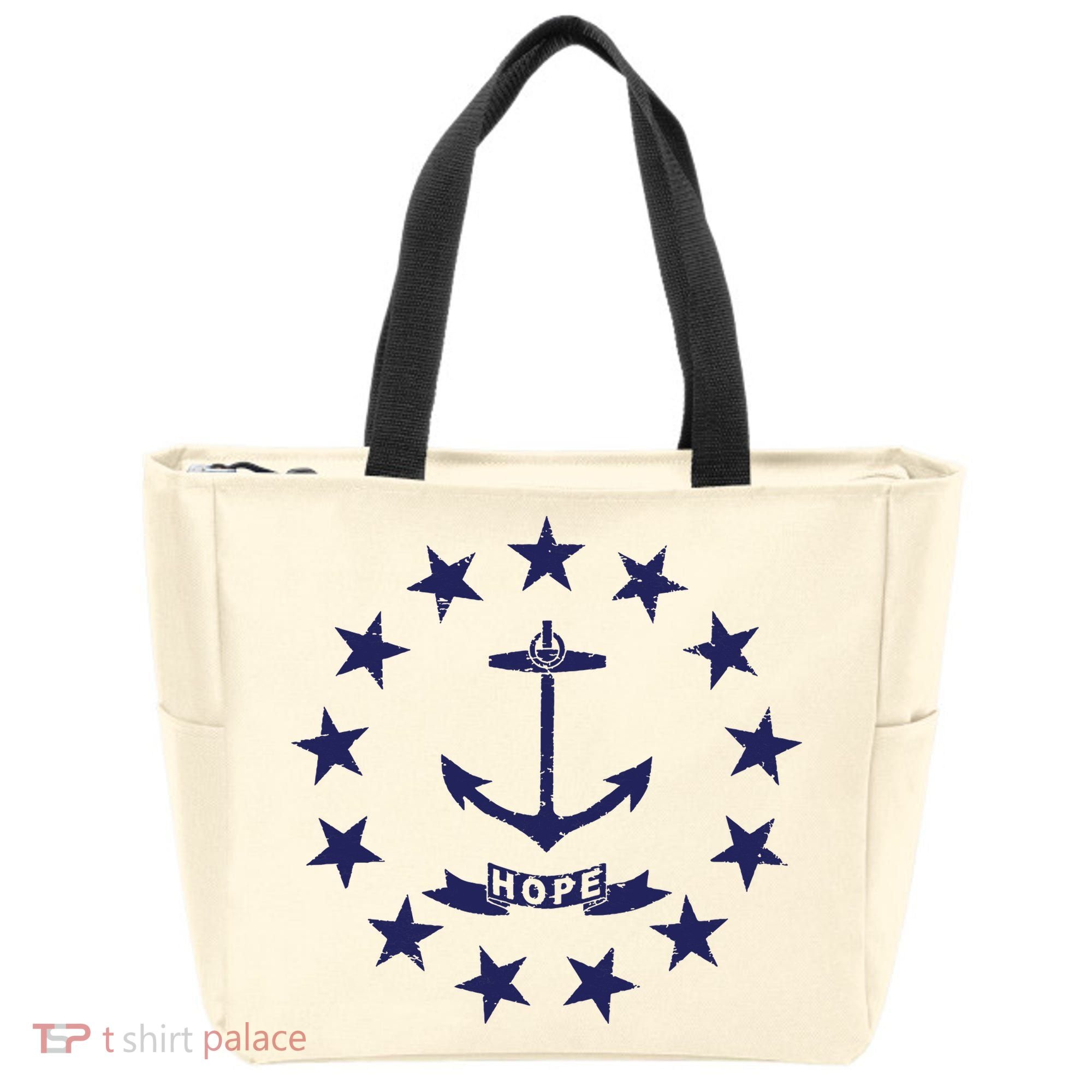 Rhode Island State Flag Distressed Blue Providence Rhode Tote Bag
