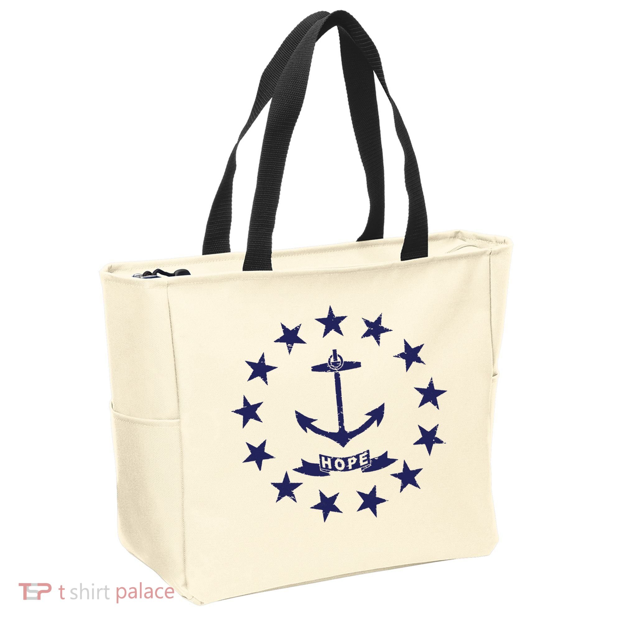 Rhode Island State Flag Distressed Blue Providence Rhode Tote Bag
