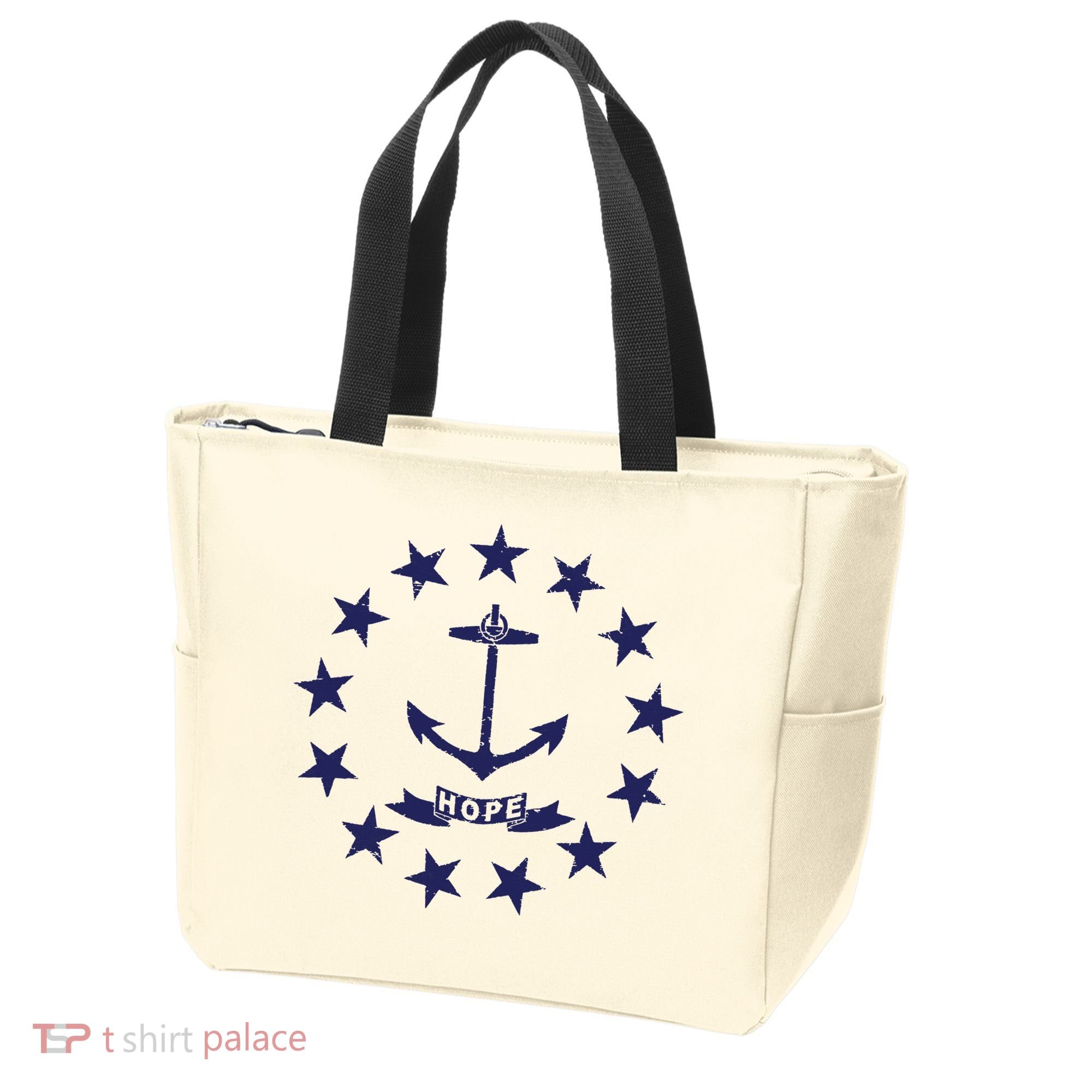 Rhode Island State Flag Distressed Blue Providence Rhode Tote Bag