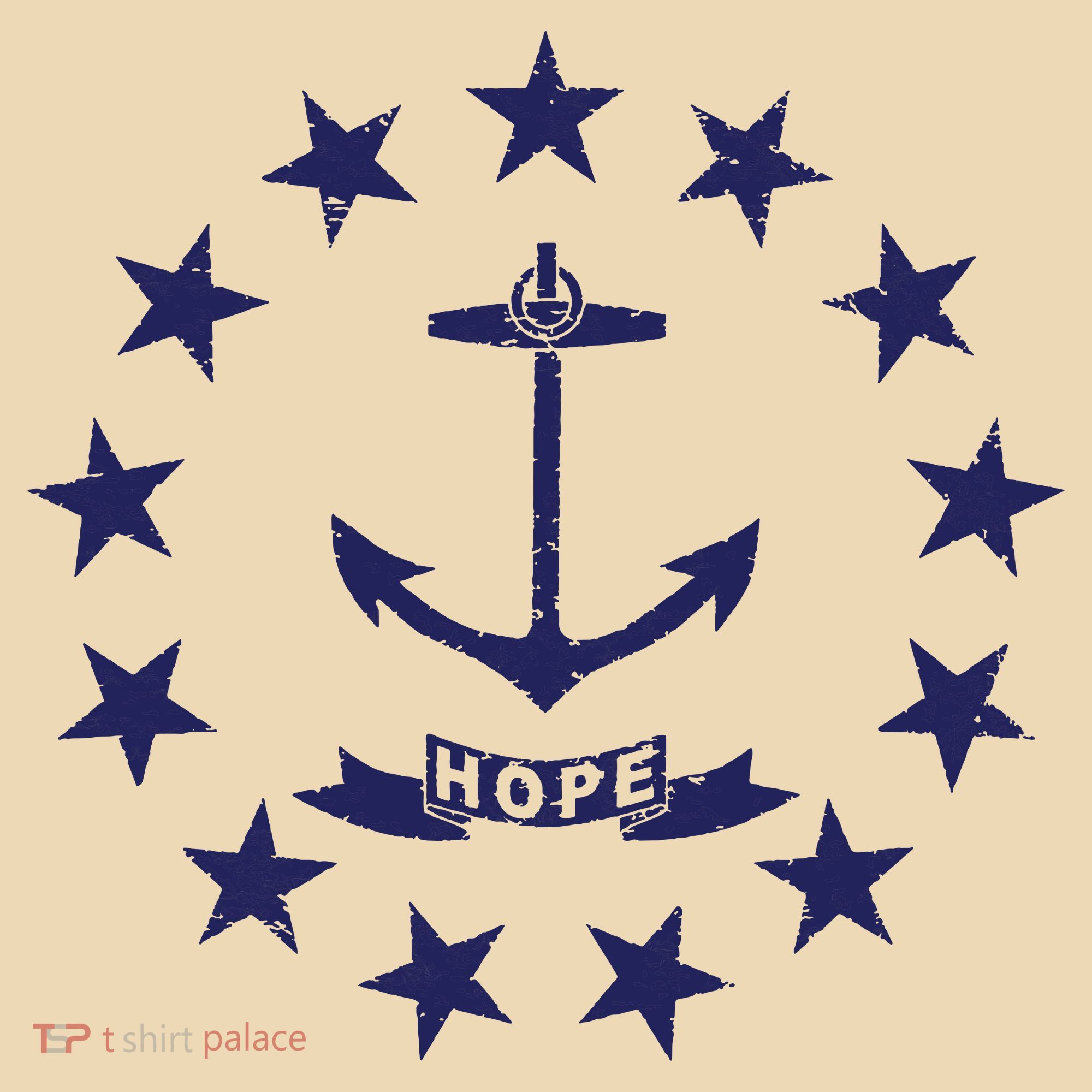 Rhode Island State Flag Distressed Blue Providence Rhode Tote Bag