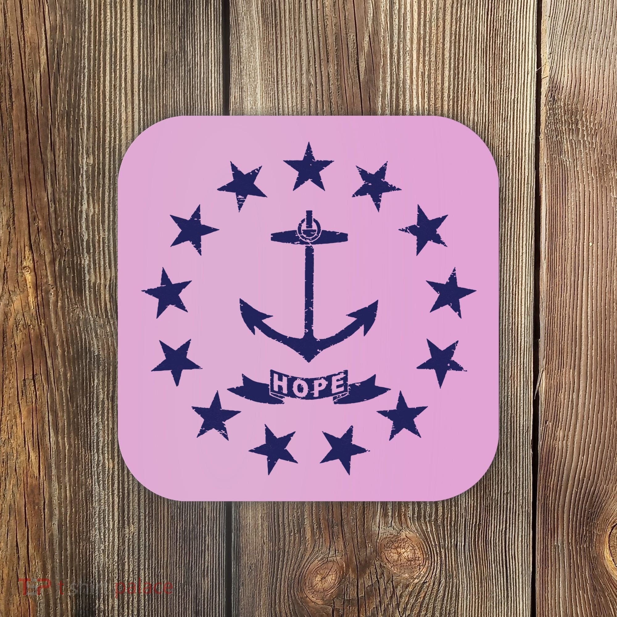 Rhode Island State Flag Distressed Blue Providence Rhode Coaster