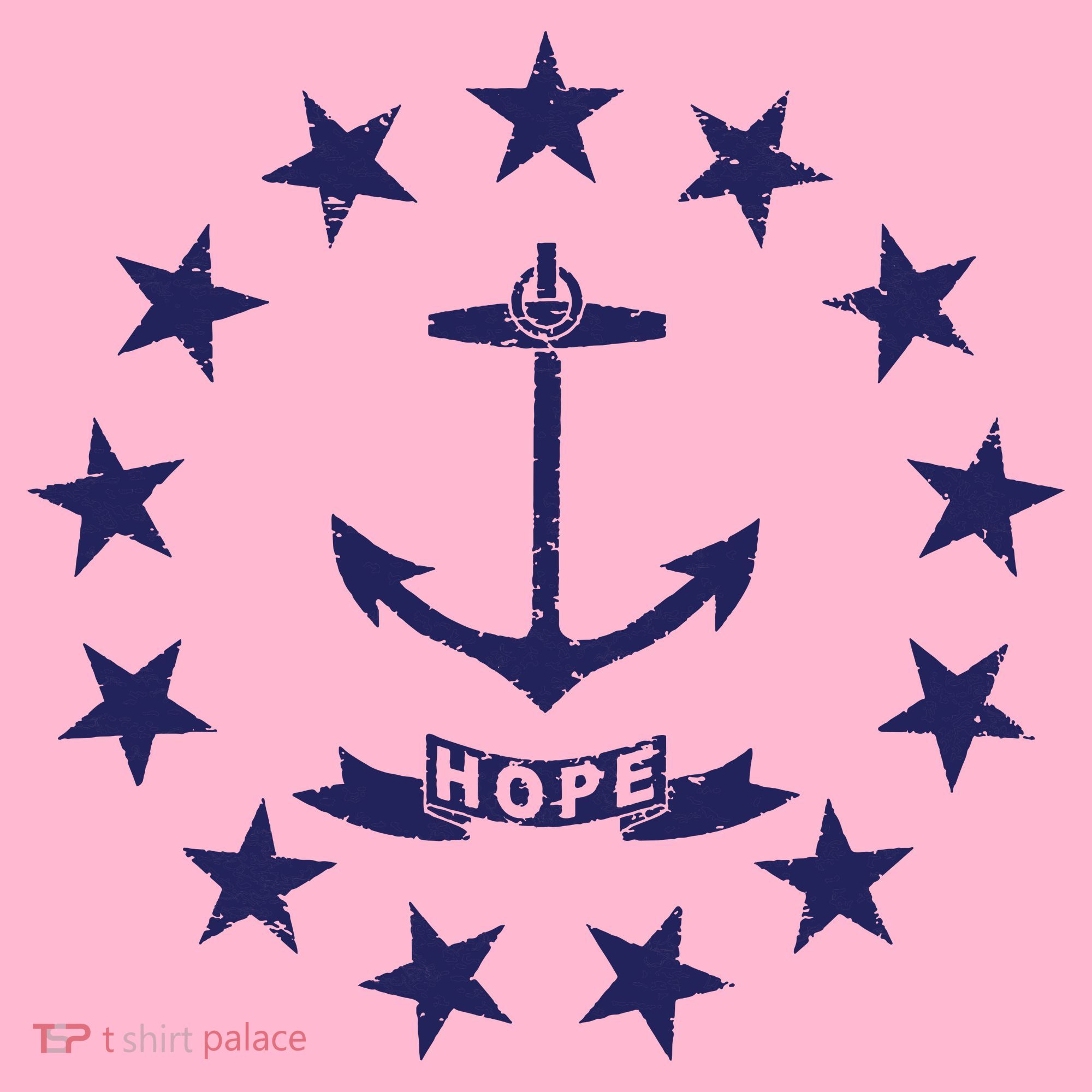 Rhode Island State Flag Distressed Blue Providence Rhode Coaster