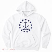 Rhode Island State Flag Distressed Blue Providence Rhode Hoodie thumb 0