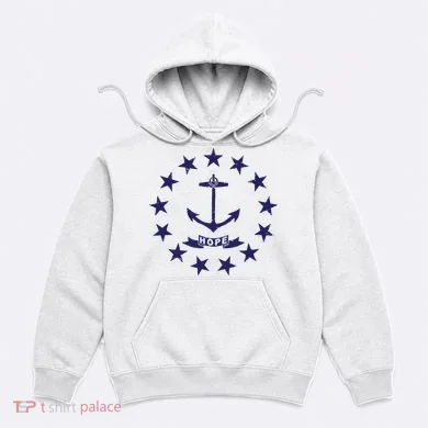 Rhode Island State Flag Distressed Blue Providence Rhode Hoodie