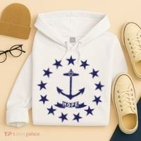 Rhode Island State Flag Distressed Blue Providence Rhode Hoodie thumb 4