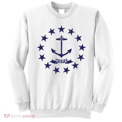 Rhode Island State Flag Distressed Blue Providence Rhode Sweatshirt